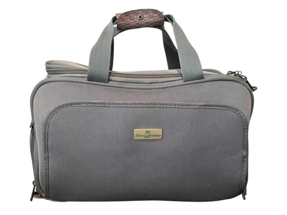Tommy Bahama Essentials Travel Carry On Overnight Green Canvas Duffle Bag